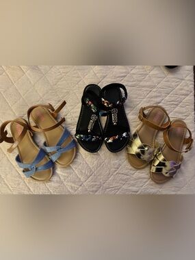 fabkids set of 3 girls sandals